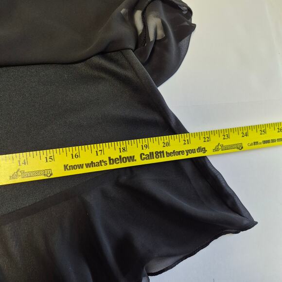 R&M Richards Womens Sleeveless Black Rhinestone Evening Dressy Party Top Size 8 - Picture 11 of 12